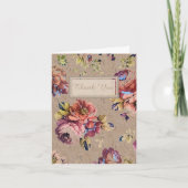 Rustic Floral Hartelijk dank Bedankkaart (Voorkant)