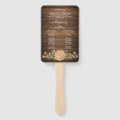 Rustic Floral Harvest Pumpkin Wedding Programme Handwaaier (Achterkant)