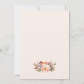 Rustic Floral Herfst/Autumn Bridal Shower Uitnodig Kaart (Achterkant)