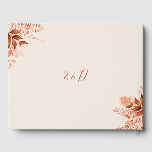 Rustic Floral herfst bruiloft Gastenboek (Achterkant)