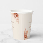 Rustic Floral herfst bruiloft Papieren Bekers (Rechts)