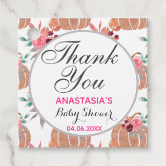 Rustic Floral Herfst herfst Dank u Baby shower Bedankjes Labels