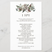 Rustic Floral Herfst Winter Wedding I Spy Game Flyer (Voorkant)