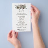 Rustic Floral Herfst Winter Wedding I Spy Game Flyer (Hand)