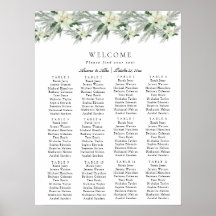 Rustic Floral Herfst Winter Wedding Sezing Chart