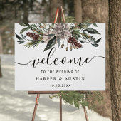 Rustic Floral Herfst Winter Wedding Welcome Sign Poster