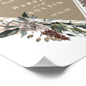 Rustic Floral Herfst Winter Wedding Welcome Sign Poster (Hoek)