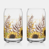 Rustic Floral Iced Coffee & Summer Blikvorm Glas (Links)