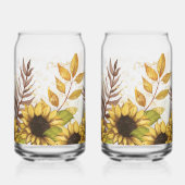 Rustic Floral Iced Coffee & Summer Blikvorm Glas (Achterkant)