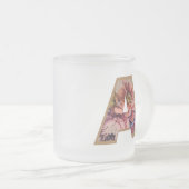 Rustic Floral Initiaal Letter A Monogram Matglas Koffiemok (Voorkant rechts)