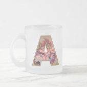 Rustic Floral Initiaal Letter A Monogram Matglas Koffiemok (Links)