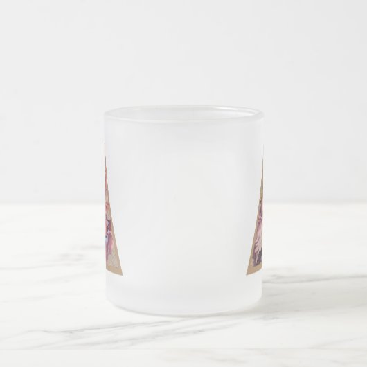 Rustic Floral Initiaal Letter A Monogram Matglas Koffiemok (Center)