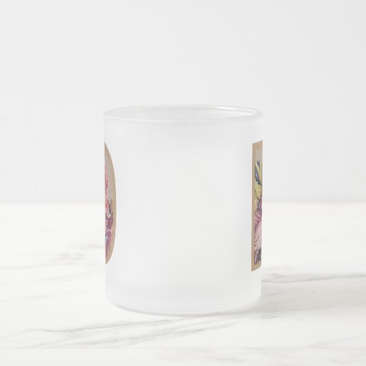 Rustic Floral Initiaal Letter D Monogram Matglas Koffiemok (Center)