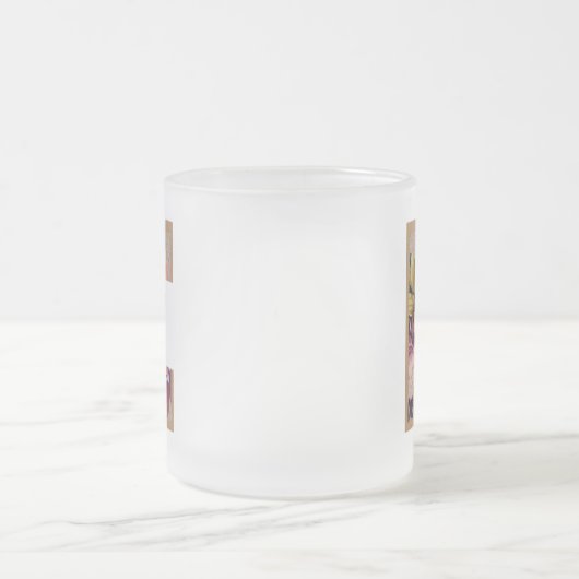 Rustic Floral Initiaal Letter E Monogram Matglas Koffiemok (Center)