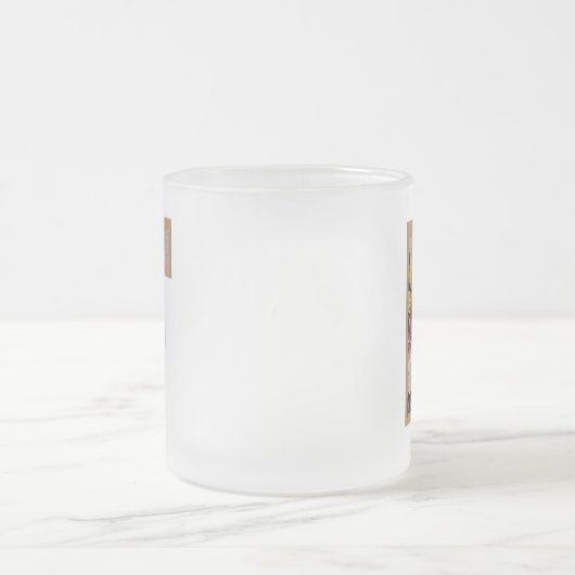 Rustic Floral Initiaal Letter F Monogram Matglas Koffiemok (Center)