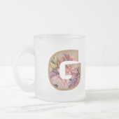 Rustic Floral Initiaal Letter G Monogram Matglas Koffiemok (Links)