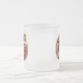 Rustic Floral Initiaal Letter G Monogram Matglas Koffiemok (Center)