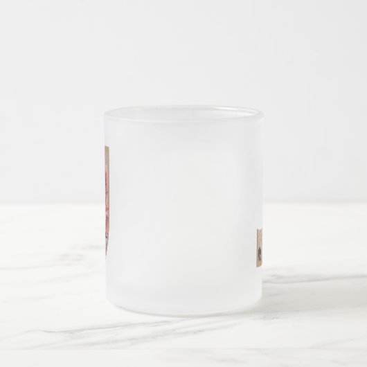 Rustic Floral Initiaal Letter J Monogram Matglas Koffiemok (Center)