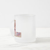 Rustic Floral Initiaal Letter L Monogram Matglas Koffiemok (Voorkant links)