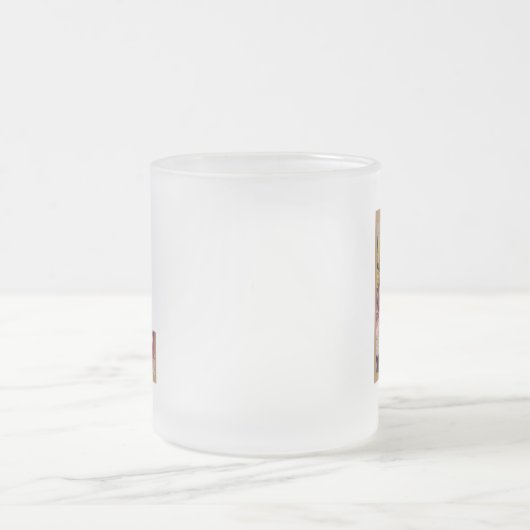 Rustic Floral Initiaal Letter L Monogram Matglas Koffiemok (Center)