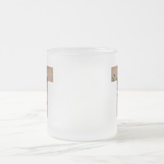 Rustic Floral Initiaal Letter T Monogram Matglas Koffiemok (Center)