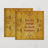 Rustic Floral Invitation Kaart (Voorkant / Achterkant)