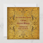 Rustic Floral Invitation Kaart (Achterkant)