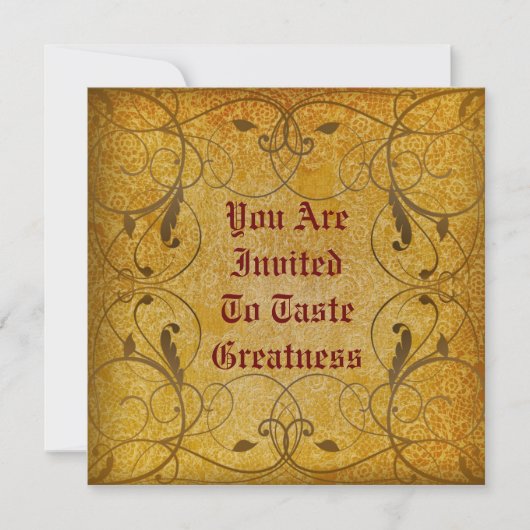 Rustic Floral Invitation Kaart (Voorkant)