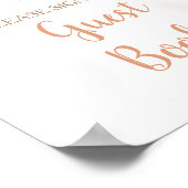 Rustic Floral is niet haar prachtige gastenboek Poster (Hoek)