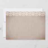 Rustic Floral Jar  Burlap Vrijgezellenfeest Kaart (Achterkant)