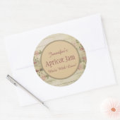 Rustic Floral Jelly Jam Custom Jar Baking Bakery Ronde Sticker (Envelop)