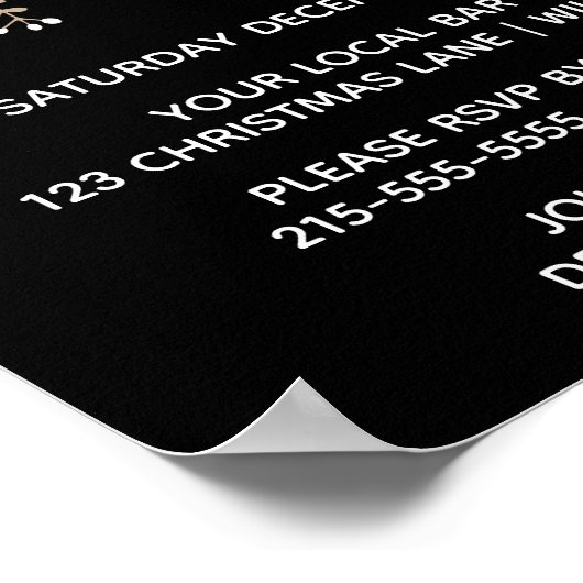 Rustic Floral Kantoor Holiday Party Poster (Hoek)