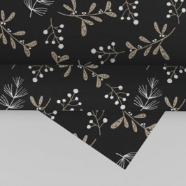 Rustic Floral Kerstmis Cadeaupapier