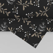 Rustic Floral Kerstmis Cadeaupapier