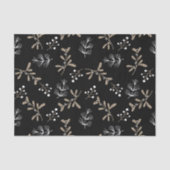 Rustic Floral Kerstmis Tissuepapier (Voorkant)