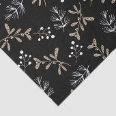 Rustic Floral Kerstmis Tissuepapier (Detail)