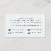 Rustic Floral Koe Skull Boho Chic Social Network Visitekaartje (Achterkant)