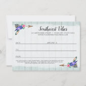 Rustic Floral Koe Skull Boho Gift Certificate Kaar Kaart (Achterkant)