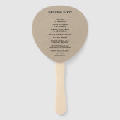 Rustic Floral Kraft Hunt is over het huwelijk heen Handwaaier (Achterkant)