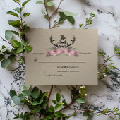 Rustic Floral Kraft Hunt is over het huwelijk Kaart