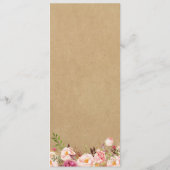 Rustic Floral Kraft | Menu Elegant Chic Wedding (Achterkant)