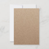 Rustic Floral Kraft Vrijgezellenfeest Bingo Game Kaart (Achterkant)