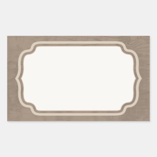 Rustic Floral Label – Land Baby shower of gunst (Voorkant)