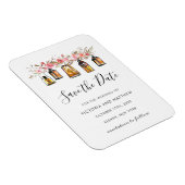 Rustic Floral Lantern Wedding Save the Date Magneet (Rechterzijde)