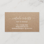 Rustic Floral Lashes Brows Makeup Artist Salon Visitekaartje (Achterkant)