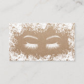 Rustic Floral Lashes Brows Makeup Artist Salon Visitekaartje (Voorkant)