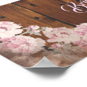 Rustic Floral Light Vrijgezellenfeest cut Photo Bo Poster (Hoek)