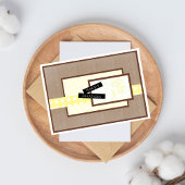 Rustic Floral Light Yellow Birthday Kaart