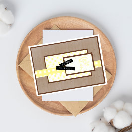 Rustic Floral Light Yellow Birthday Kaart