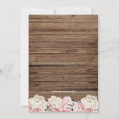 Rustic Floral Lights Birthday Party Roos Sweet 16 Kaart (Achterkant)